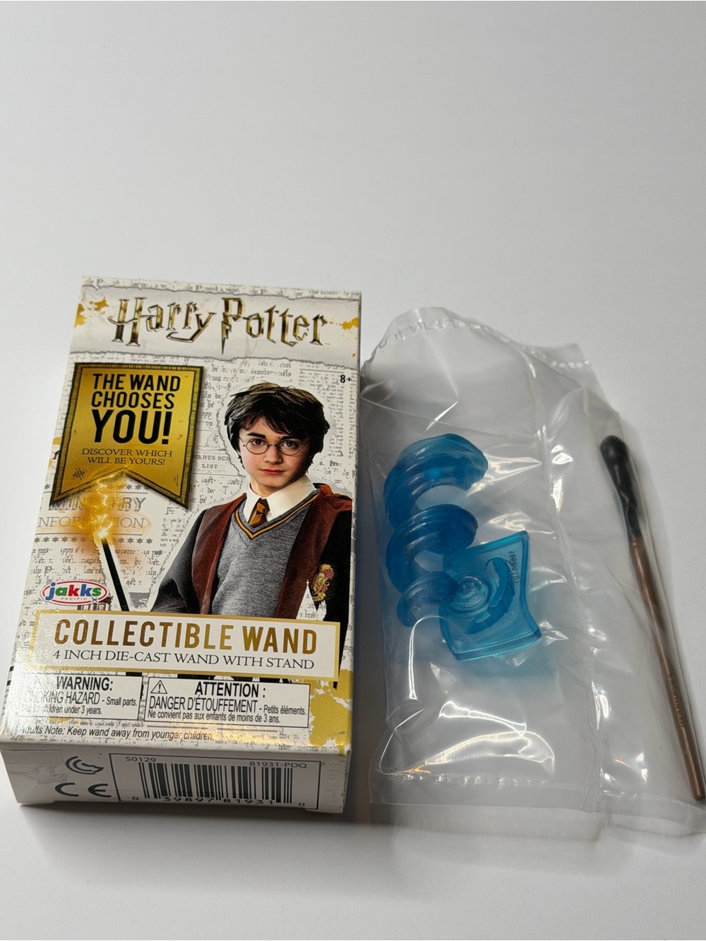 Jakks Pacific Harry Potter Collectible Wand 4” Die-Cast Wand With Stand